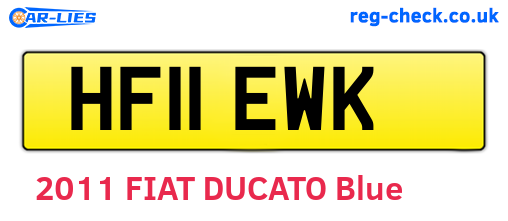HF11EWK are the vehicle registration plates.