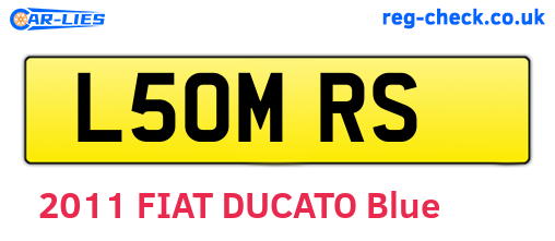 L50MRS are the vehicle registration plates.