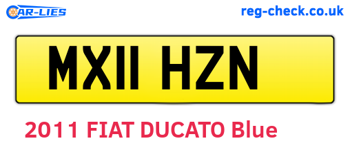 MX11HZN are the vehicle registration plates.