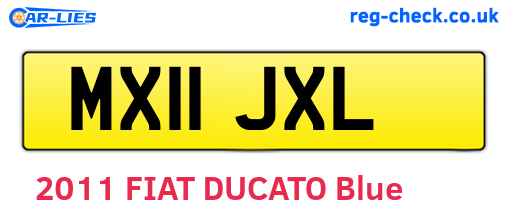 MX11JXL are the vehicle registration plates.