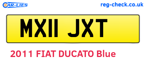 MX11JXT are the vehicle registration plates.