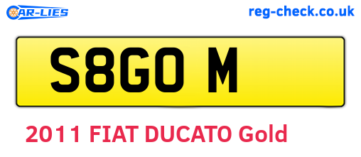 S8GOM are the vehicle registration plates.