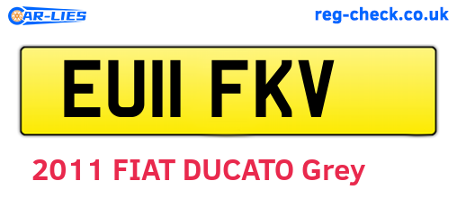 EU11FKV are the vehicle registration plates.