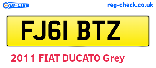 FJ61BTZ are the vehicle registration plates.