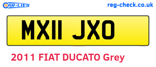 MX11JXO are the vehicle registration plates.