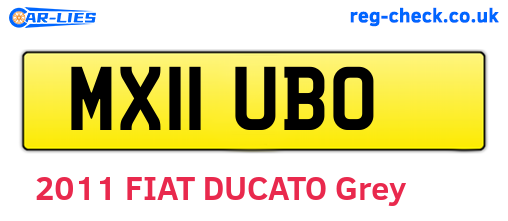 MX11UBO are the vehicle registration plates.