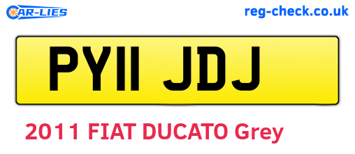 PY11JDJ are the vehicle registration plates.