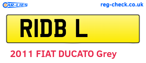 R1DBL are the vehicle registration plates.