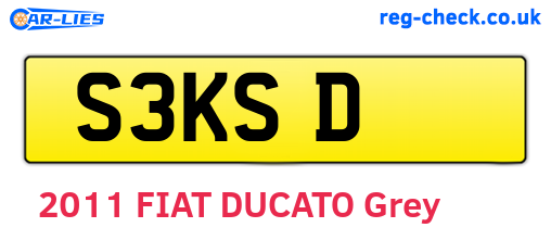 S3KSD are the vehicle registration plates.