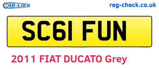 SC61FUN are the vehicle registration plates.