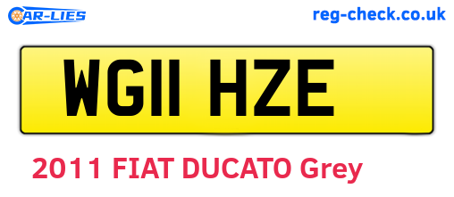 WG11HZE are the vehicle registration plates.