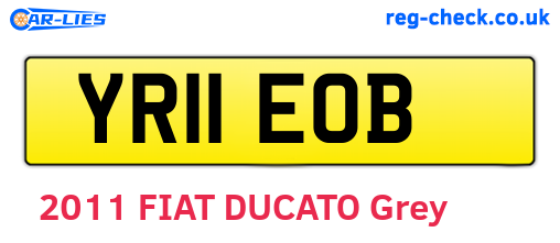 YR11EOB are the vehicle registration plates.