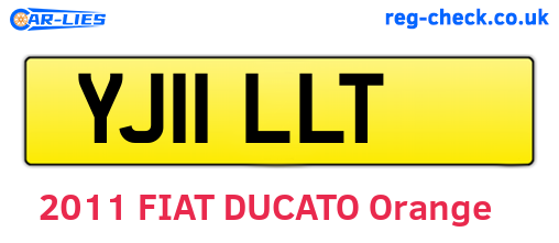YJ11LLT are the vehicle registration plates.