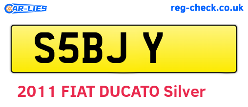 S5BJY are the vehicle registration plates.