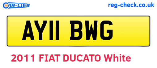 AY11BWG are the vehicle registration plates.