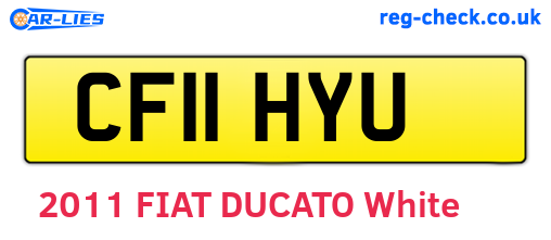 CF11HYU are the vehicle registration plates.