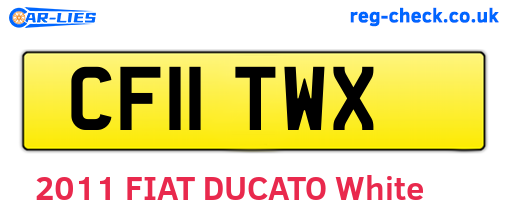 CF11TWX are the vehicle registration plates.
