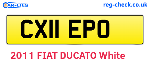 CX11EPO are the vehicle registration plates.