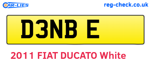 D3NBE are the vehicle registration plates.