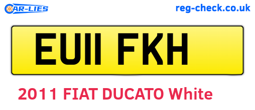 EU11FKH are the vehicle registration plates.