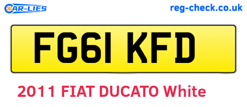 FG61KFD are the vehicle registration plates.