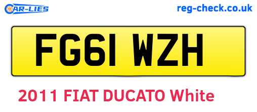 FG61WZH are the vehicle registration plates.