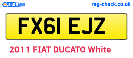 FX61EJZ are the vehicle registration plates.