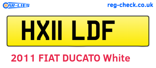 HX11LDF are the vehicle registration plates.