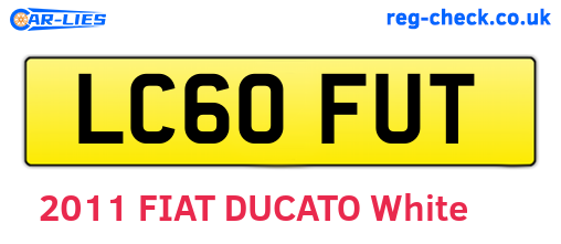 LC60FUT are the vehicle registration plates.