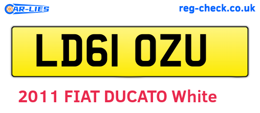 LD61OZU are the vehicle registration plates.