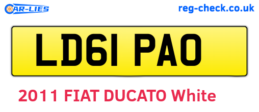 LD61PAO are the vehicle registration plates.