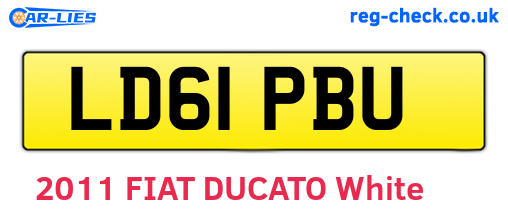 LD61PBU are the vehicle registration plates.