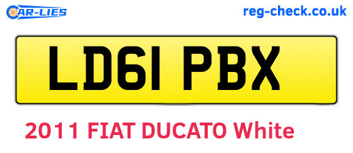 LD61PBX are the vehicle registration plates.