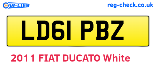 LD61PBZ are the vehicle registration plates.