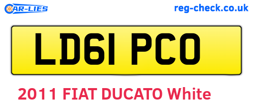 LD61PCO are the vehicle registration plates.