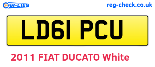 LD61PCU are the vehicle registration plates.