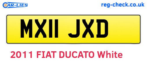 MX11JXD are the vehicle registration plates.