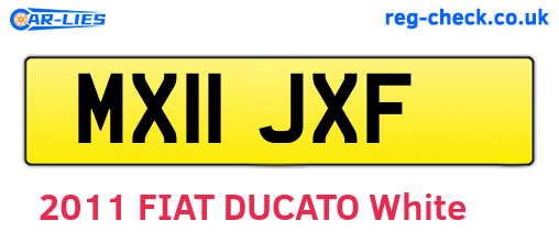 MX11JXF are the vehicle registration plates.