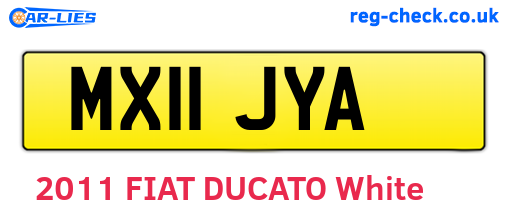 MX11JYA are the vehicle registration plates.