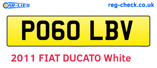 PO60LBV are the vehicle registration plates.