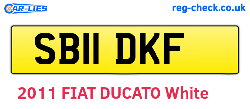SB11DKF are the vehicle registration plates.