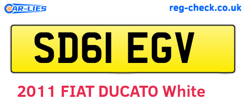 SD61EGV are the vehicle registration plates.