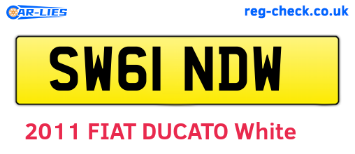 SW61NDW are the vehicle registration plates.