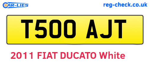 T500AJT are the vehicle registration plates.