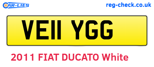 VE11YGG are the vehicle registration plates.