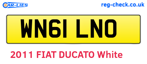 WN61LNO are the vehicle registration plates.