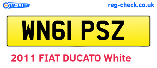 WN61PSZ are the vehicle registration plates.