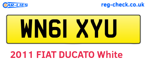 WN61XYU are the vehicle registration plates.