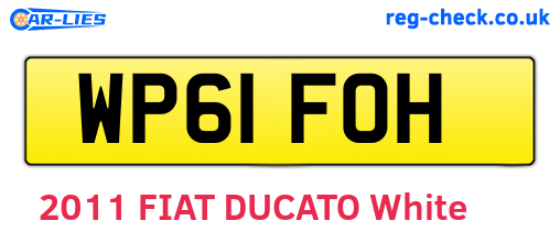 WP61FOH are the vehicle registration plates.
