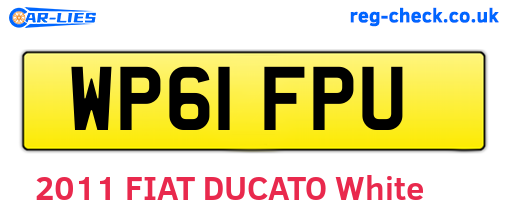 WP61FPU are the vehicle registration plates.
